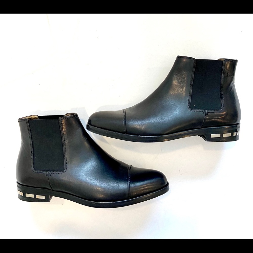 Lanvin Black Leather Chelsea Slip on Studded Boot - Picture 3 of 12
